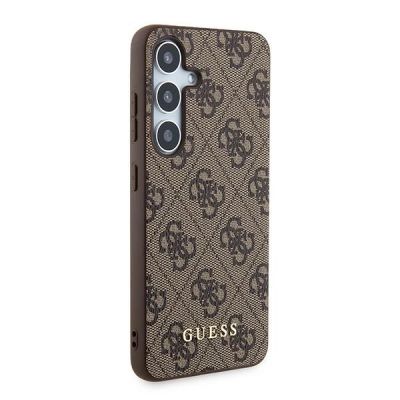 4. Etui Guess 4G Metal Gold Logo na Samsung Galaxy A35 - brązowe