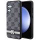 2. Etui DKNY Leather Checkered Mono Pattern & Printed Stripes na Samsung Galaxy S24+ - czarne