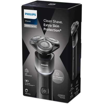 22. Philips X5004/00 maszynka do golenia Golarka rotacyjna Przycinarka Czarny, Srebrny