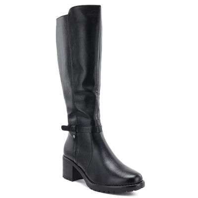 Kozaki damskie na obcasie czarne Potocki SZ12829