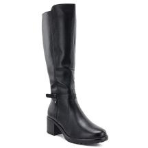 Kozaki damskie na obcasie czarne Potocki SZ12829