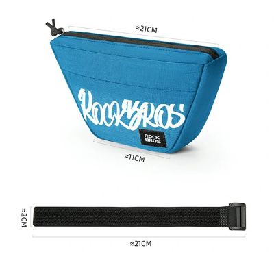2. Torba rowerowa Rockbros G011 Flash Journey na kierownicę trapezoidalna 0.7 l - niebieska