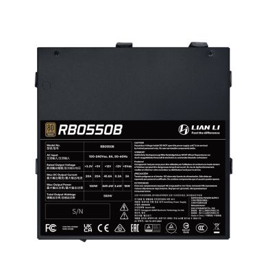 2. Lian Li RB0550B.B moduł zasilaczy 550 W 24-pin ATX ATX Czarny