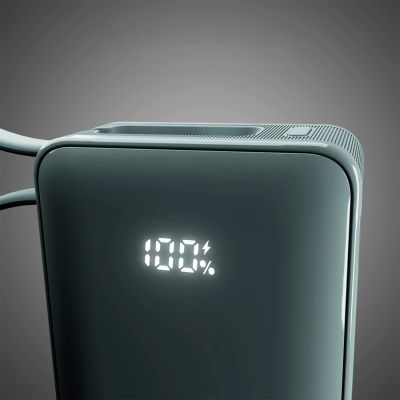 8. Powerbank SBS 10000 mAh 20W z wbudowanym kablem USB-C i wyświetlaczem cyfrowym - szary