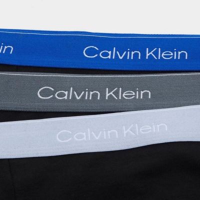 4. Calvin Klein bokserki majtki męskie Relaxed 3-PAK modne bawełniane czarne niebieskie