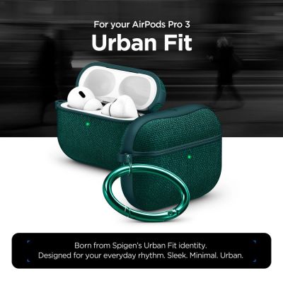 10. Etui Spigen Urban Fit na AirPods Pro 3 - zielone
