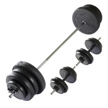 VIRTUFIT REGULOWANY ZESTAW SZTANGI - ZESTAW HANTLI - 60.5 KG - CZARNY