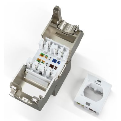 2. Digitus Kompaktowy moduł keystone CAT 6A, ekranowany, beznarzędziowy montaż. 24 szt.