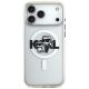 3. Etui Karl Lagerfeld IML Glitter Karl & Choupette Sketch Logo MagSafe do iPhone 17 Pro Max - przezroczyste