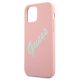 6. Etui Guess Silicone Vintage na iPhone 12 Pro Max - różowo-zielone