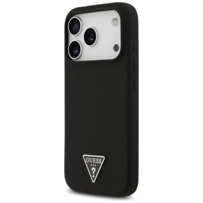 2. Etui Guess Silicone Triangle Logo MagSafe do iPhone 17 Pro Max - czarne