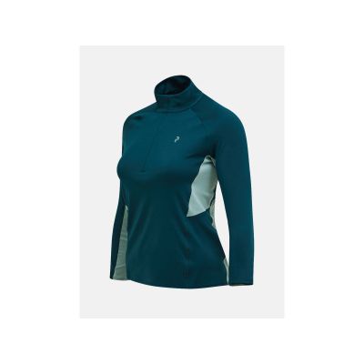 3. Koszulka damska PEAK PERFORMANCE W Core Half Zip Baselayer kolor zielony