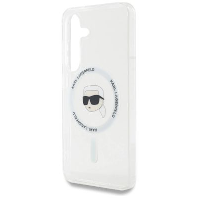 6. Etui Karl Lagerfeld Button Karl Head Printed Logo MagSafe Samsung Galaxy S25 biały