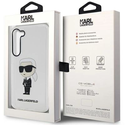 8. Etui Karl Lagerfeld Ikonik Karl na Samsung Galaxy S23+ - przezroczyste