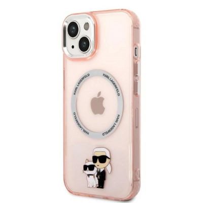 2. Etui Karl Lagerfeld Iconic Karl&Choupette MagSafe na iPhone 14 Plus - różowe