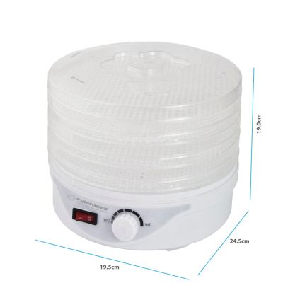 9. Suszarka do grzybów, warzyw i owoców Esperanza DÉLICATESSE EKD003 (250W; kolor biały)