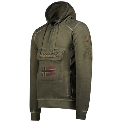 3. Bluza Geographical Norway Gymclass EO Tiedye Badge M WU8270H-GNO-KAKI