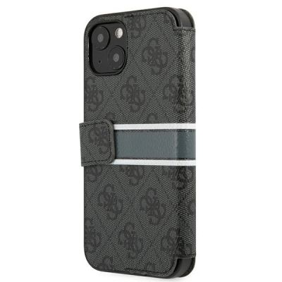 4. Etui Guess 4G Stripe na iPhone 13 mini - szare