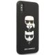 5. Etui Karl Lagerfeld Saffiano Karl&Choupette Head na iPhone XS Max - czarne