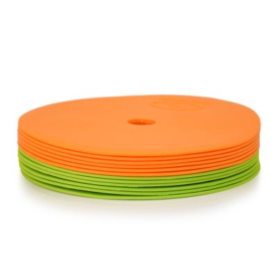 5. Płaskie znaczniki pola - okrągłe 15 cm - 6x zielony 6x pomarańczowy SMJ sport ZPO-OG