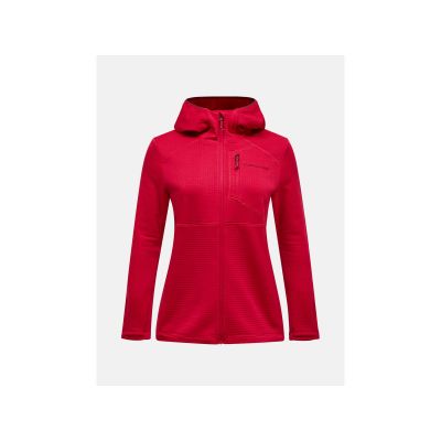 Bluza PEAK PERFORMANCE W Trail Polartec Zip Hood bordowy