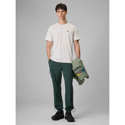 3. T-shirt regular z nadrukiem męski 4F 4FRSS26TTSHM3814-11S