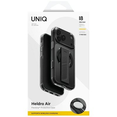 9. Etui UNIQ Heldro Air Magclick Charging na iPhone 18 Pro Max / 17 Pro Max - czarne
