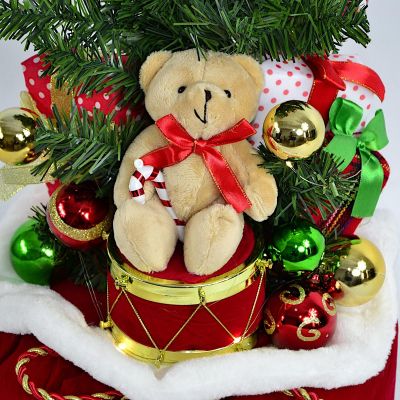 2. CHOINKA DEKORACYJNA 60CM 25LED TIMER - MIŚ