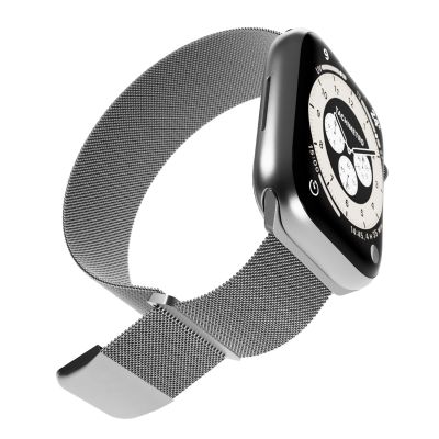 4. Pasek ze stali nierdzewnej Puro Milanese do Apple Watch 42 / 44 / 45 / 49 mm - srebrny