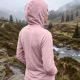 2. Bluza damska adidas TERREX Xperior CLIMAWARM+ Ventknit Fleece Hooded Jacket - magic mauve rozmiar: l