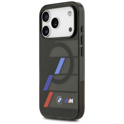 2. Etui BMW M IML Metal Buttons Tricolor Lines MagSafe na iPhone 17 Pro - czarne