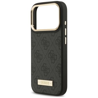 6. Etui Guess 4G Logo Plate MagSafe na iPhone 18 Pro Max / 17 Pro Max - czarne