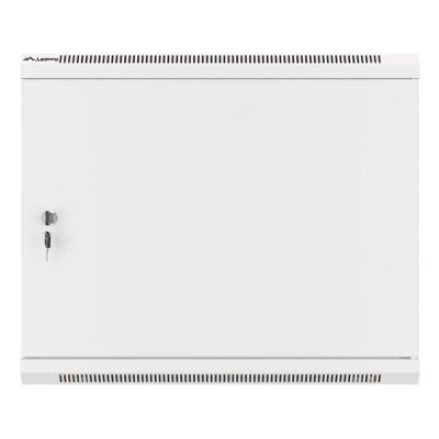 6. Szafa instalacyjna Rack wisząca 19" 9U 600x450 szara drzwi metalowe LANBERG (Flat Pack)
