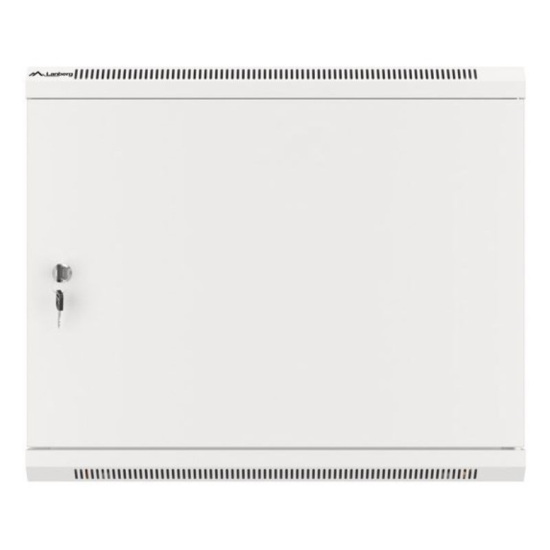 6. Szafa instalacyjna Rack wisząca 19" 9U 600x450 szara drzwi metalowe LANBERG (Flat Pack)
