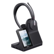 Yealink WH64 Workstation Dual Zestaw słuchawkowy Przewodowy i Bezprzewodowy Opaska na głowę Biuro/centrum telefoniczne USB Type-C Bluetooth Podstawka do ładowania Czarny