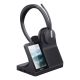 Yealink WH64 Workstation Dual Zestaw słuchawkowy Przewodowy i Bezprzewodowy Opaska na głowę Biuro/centrum telefoniczne USB Type-C Bluetooth Podstawka do ładowania Czarny