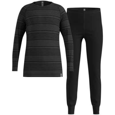 Bielizna termoaktywna - zestaw Odlo Set long ACTIVE WARM SET roz. 104cm Czarna