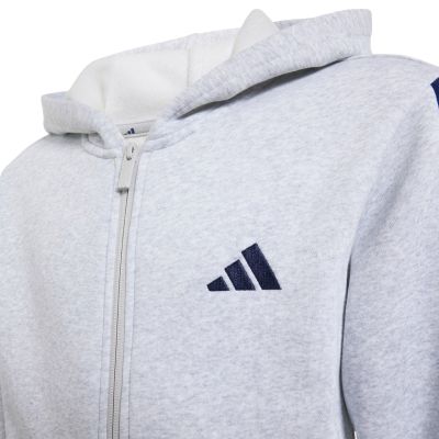 3. Bluza dla dzieci adidas Essentials Full-Zip Hoodie jasnoszara KQ9050