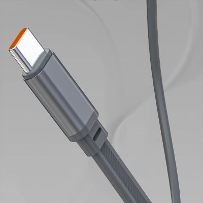 5. Powerbank Dudao K31 Pro 45W 20000mAh z wbudowanym zwijanym kablem USB-C - szary