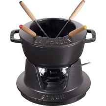 Zestaw do fondue Staub - 16 cm, Czarny