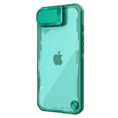 3. Etui Nillkin Iceblade Prop z osłoną obiektywu i podstawką na iPhone 16e / 17e - zielone