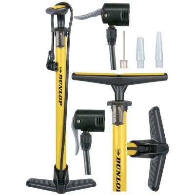 31. POMPKA WARSZTATOWO ROWEROWA DUNLOP 174 PSI (12bar) ŻÓŁTA
