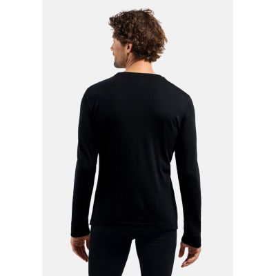 3. Koszulka męska Odlo BL TOP crew neck l/s MERINO 260 roz. L Czarna