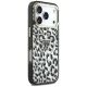 4. Etui Guess IML Leopard Glitter Triangle Logo MagSafe na iPhone 17 Pro / 18 Pro - czarne