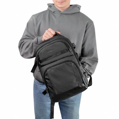 35. Plecak Wozinsky WPW-20L z kieszenią na laptopa podróżny 40x20x25 cm do luku bagażowego - czarny
