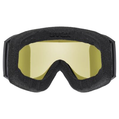 3. Uvex 5501822130 gogle do sportów zimowych Czarny Unisex Lustro Cylindryczna (płaska) soczewka