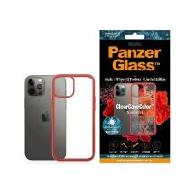Etui PanzerGlass ClearCase na iPhone 12 Pro Max - przezroczysto-czerwone