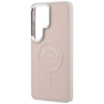6. Etui Karl Lagerfeld Embossed Ring RSG Logo MagSafe na Samsung Galaxy S26 Ultra - różowe