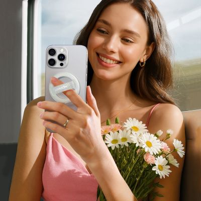 7. Ring magnetyczny Joyroom JR-ZS500 kompatybilny z MagSafe uchwyt - biały