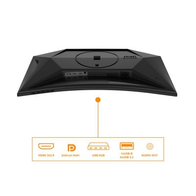 42. Monitor komputerowy AOC 27" G4 C27G4ZXU 68,6cm 1920 x 1080 px Full HD LED Czarny